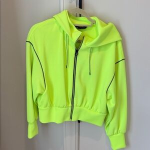 Zara Neon Yellow Bomber Jacket
